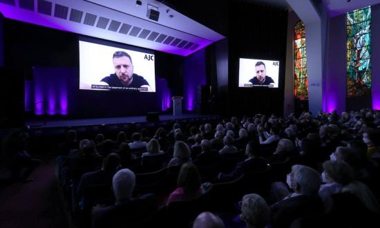 At the AJC Global Forum, Volodymyr Zelensky called on the Jewish world to double its aid for Ukraine