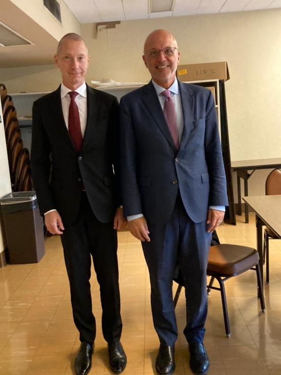 Boris Lozhkin met with US Congressman Ted Deutch during the AJC Global Forum