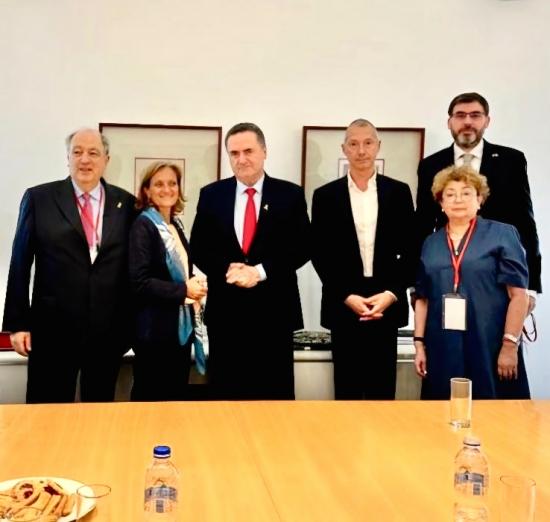 Президент ЕКУ Борис Ложкин встретился в Иерусалиме с министром иностранных дел Исраэлем Кацем